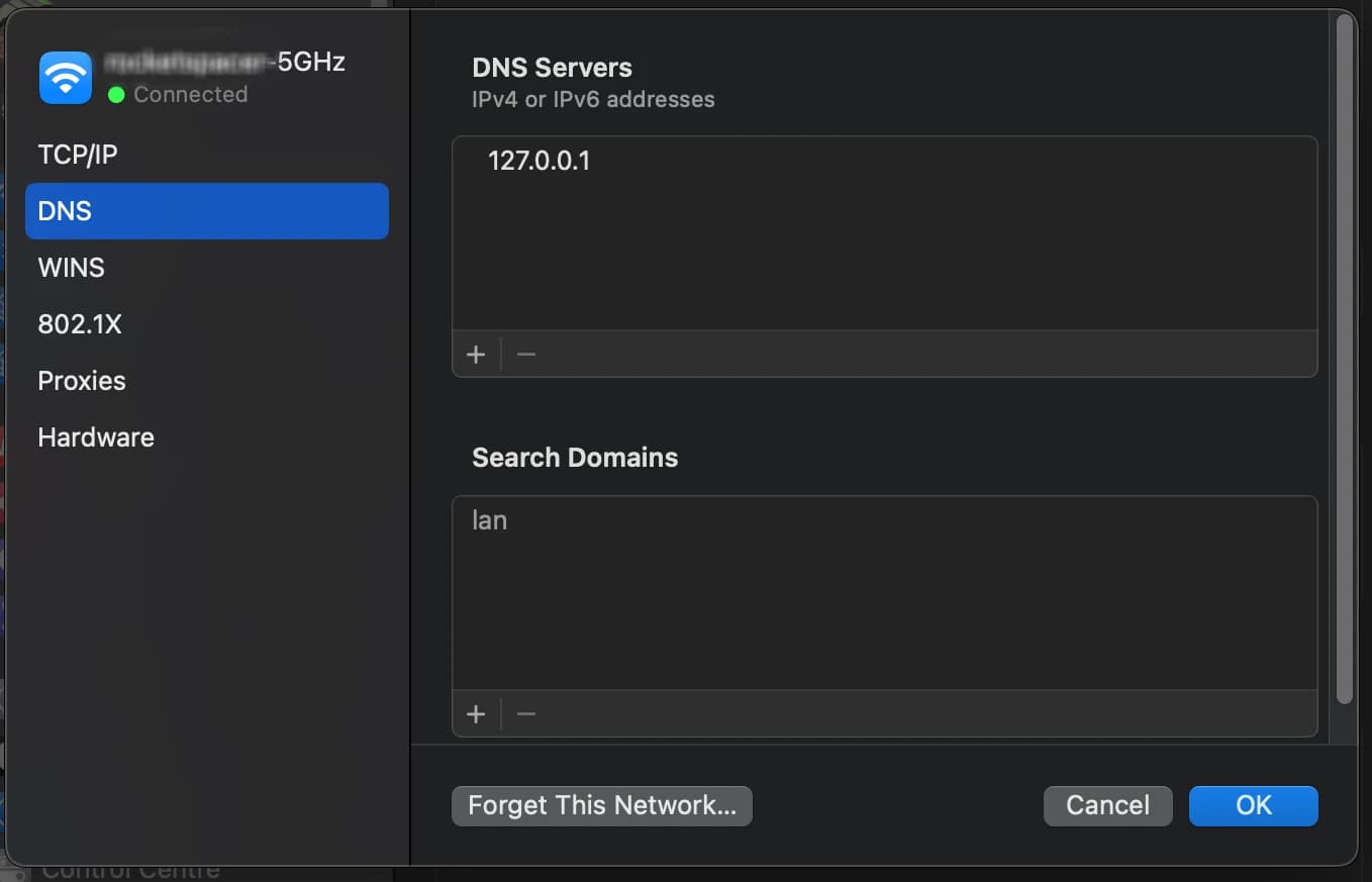 DNS Config MacOS